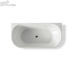 Cortona Gloss/Matte White Back To Wall Bathtub