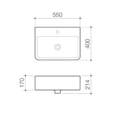 Cubus Wall Basin 1TH | Caroma -HERA BATHWARE cubus wall basin 1th caroma1 tapgloss whitebasincaroma 947337