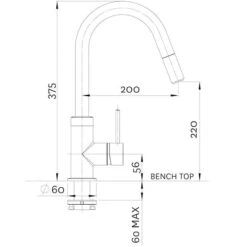 Culinary Gooseneck Pull Out Sink Mixer | Methven -HERA BATHWARE culinary gooseneck pull out sink mixer methvenchromekitchen mixermethven 149639