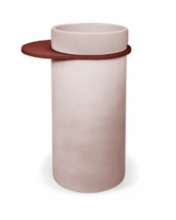 Cylinder - Bowl Basin (Blush Pink) -HERA BATHWARE cylinder bowl basin blush pinkclay traycylindersnood co 823078
