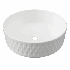 Diamond Basin 360mm -HERA BATHWARE diamond basin 360mmgloss whitetimberline 176813
