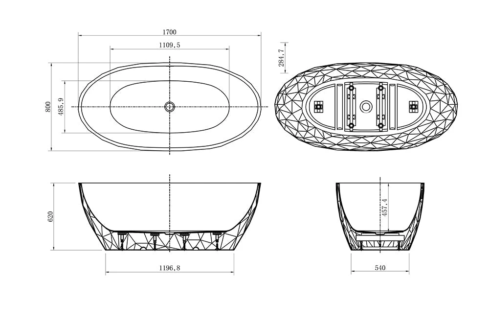 Diamond Freestanding Bathtub 3 Diamond Freestanding Bathtub - Image 3