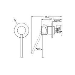 Dolce Care Shower Mixer -HERA BATHWARE dolce care shower mixerchromeshower mixernero tapware 539290