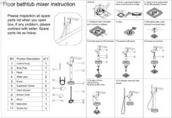 DOLCE Floormount Mixer 18 DOLCE Floormount Mixer -HERA BATHWARE dolce floormount mixerbrushed bronzefloor bath mixernero tapware 407323