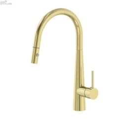DOLCE Pull-Out Sink Mixer With Vegie Spray Function -HERA BATHWARE dolce pull out sink mixer with vegie spray functionbrushed goldkitchen mixernero tapware 183652