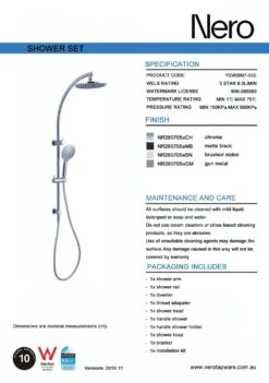 DOLCE Shower Column Set *Discontinuing* 10 DOLCE Shower Column Set *Discontinuing* -HERA BATHWARE dolce shower column set discontinuinggun metalshower setnero tapware 532162