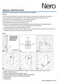 DOLCE Shower Mixer -HERA BATHWARE dolce shower mixerbrushed nickelshower mixernero tapware 101443