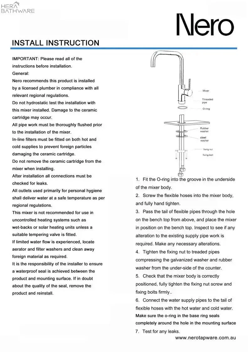 DOLCE Square Shape Kitchen Mixer 5 DOLCE Square Shape Kitchen Mixer - Image 5
