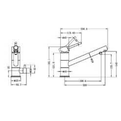 DOLCE Three-Way Kitchen Mixer -HERA BATHWARE dolce three way kitchen mixermatte blackkitchen mixernero tapware 577872