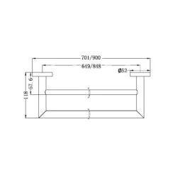 Dolce Towel Rail 700/900mm Double/Single 14 Dolce Towel Rail 700/900mm Double/Single -HERA BATHWARE dolce towel rail 700900mm doublesingledouble towel railmatte blacktowel railnero tapware 623481