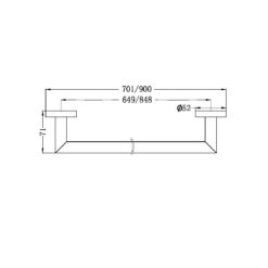 Dolce Towel Rail 700/900mm Double/Single 15 Dolce Towel Rail 700/900mm Double/Single -HERA BATHWARE dolce towel rail 700900mm doublesingledouble towel railmatte blacktowel railnero tapware 705452