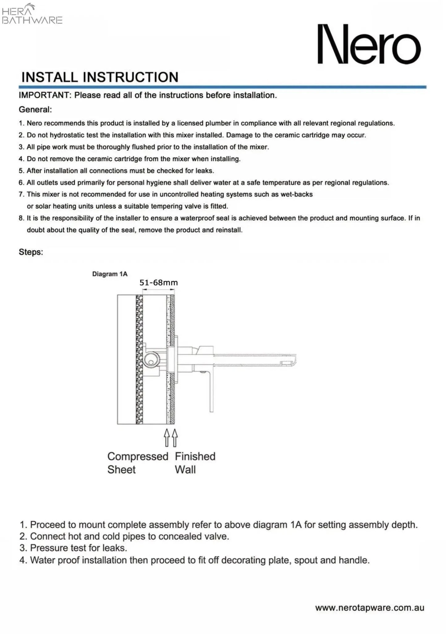 DOLCE Wall Basin Mixer Straight Spout 4 DOLCE Wall Basin Mixer Straight Spout - Image 4