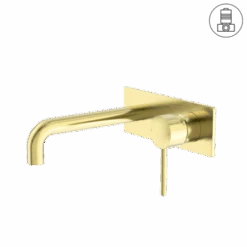 DOLCE Wall Basin Mixer Stylish Spout 13 DOLCE Wall Basin Mixer Stylish Spout -HERA BATHWARE dolce wall basin mixer stylish spoutbrushed goldwall basin mixernero tapware 768318