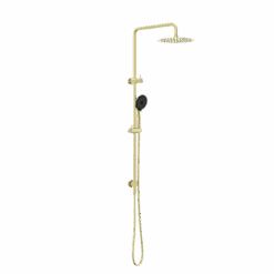 Dolce/ROUND Project Twin Shower 4 Star Rating | Nero -HERA BATHWARE dolceround project twin shower 4 star rating nerobrushed goldshower setnero tapware 997528