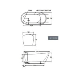 Dublin Free Standing Bathtub 5 Dublin Free Standing Bathtub -HERA BATHWARE dublin free standing bathtubgloss white1700mmbathtubbest bm 574277