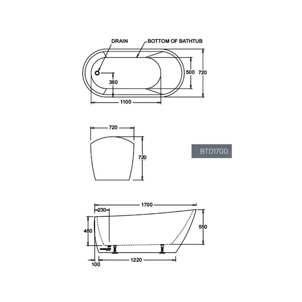 Dublin Free Standing Bathtub 3 Dublin Free Standing Bathtub - Image 3