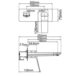 Rushy Wall Basin Mixer -HERA BATHWARE e7016db4f0a541cc0866164998e4ce45a5fcedbc4fc469aba721d33224b1a671