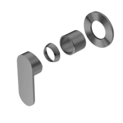 ECCO SHOWER MIXER ROUND BACK PLATE TRIM KITS ONLY -HERA BATHWARE ecco shower mixer round back plate trim kits onlygun metalshower mixernero tapware 726230