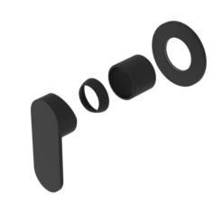 ECCO SHOWER MIXER ROUND BACK PLATE TRIM KITS ONLY -HERA BATHWARE ecco shower mixer round back plate trim kits onlymatte blackshower mixernero tapware 596413