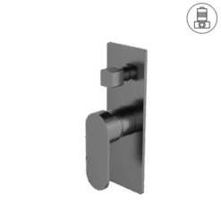 ECCO Shower Mixer With Diverter -HERA BATHWARE ecco shower mixer with divertergun metalshower mixernero tapware 787649