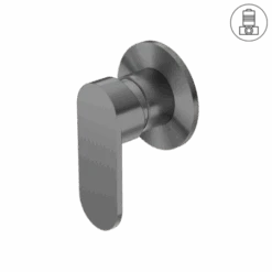 ECCO Shower Mixer 22 ECCO Shower Mixer -HERA BATHWARE ecco shower mixer80mm round plategun metalnero tapware 470453