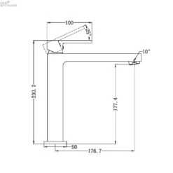 ECCO Tall Basin Mixer 11 ECCO Tall Basin Mixer -HERA BATHWARE ecco tall basin mixerbrushed nickeltall basin mixernero tapware 874601