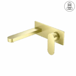 ECCO Wall Basin Mixer -HERA BATHWARE ecco wall basin mixerbrushed goldwall basin mixernero tapware 339940