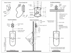 Electronic Urinal Series II Rough In Kit - Cube & Leda | Caroma -HERA BATHWARE electronic urinal series ii rough in kit cube leda caromaflush buttoncaroma 258459