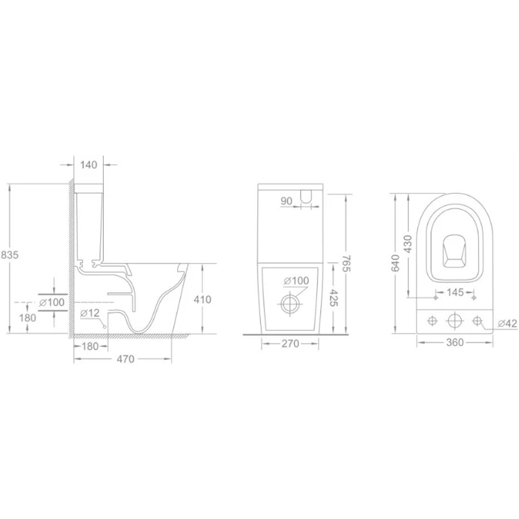 Esson Tornado Rimless Wall Faced Gloss White Toilet Suite 2 Esson Tornado Rimless Wall Faced Gloss White Toilet Suite - Image 2