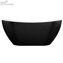 Evie Free Standing Bathtub - Gloss Black -HERA BATHWARE evie free standing bathtub gloss black1500mmgloss blackbathtubkdk bathware 806469