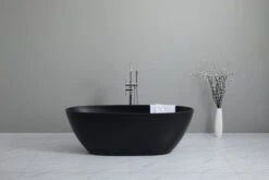 Stella Free Standing Bathtub - Matte Black -HERA BATHWARE evis free standing bathtub matte black1500mmmatte blackfreestanding bathskdk bathware 449373