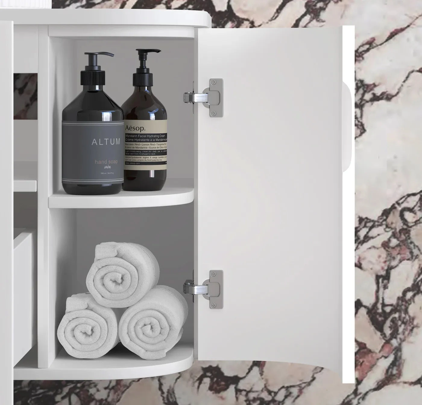 Hampshire 600-1800mm Satin White Wall Hung Vanity 3 Hampshire 600-1800mm Satin White Wall Hung Vanity - Image 3