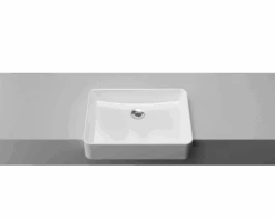Fergus Semi Recessed Basin 500mm White Gloss -HERA BATHWARE fergus semi recessed basin 500mm white glossgloss whitetimberline 622730