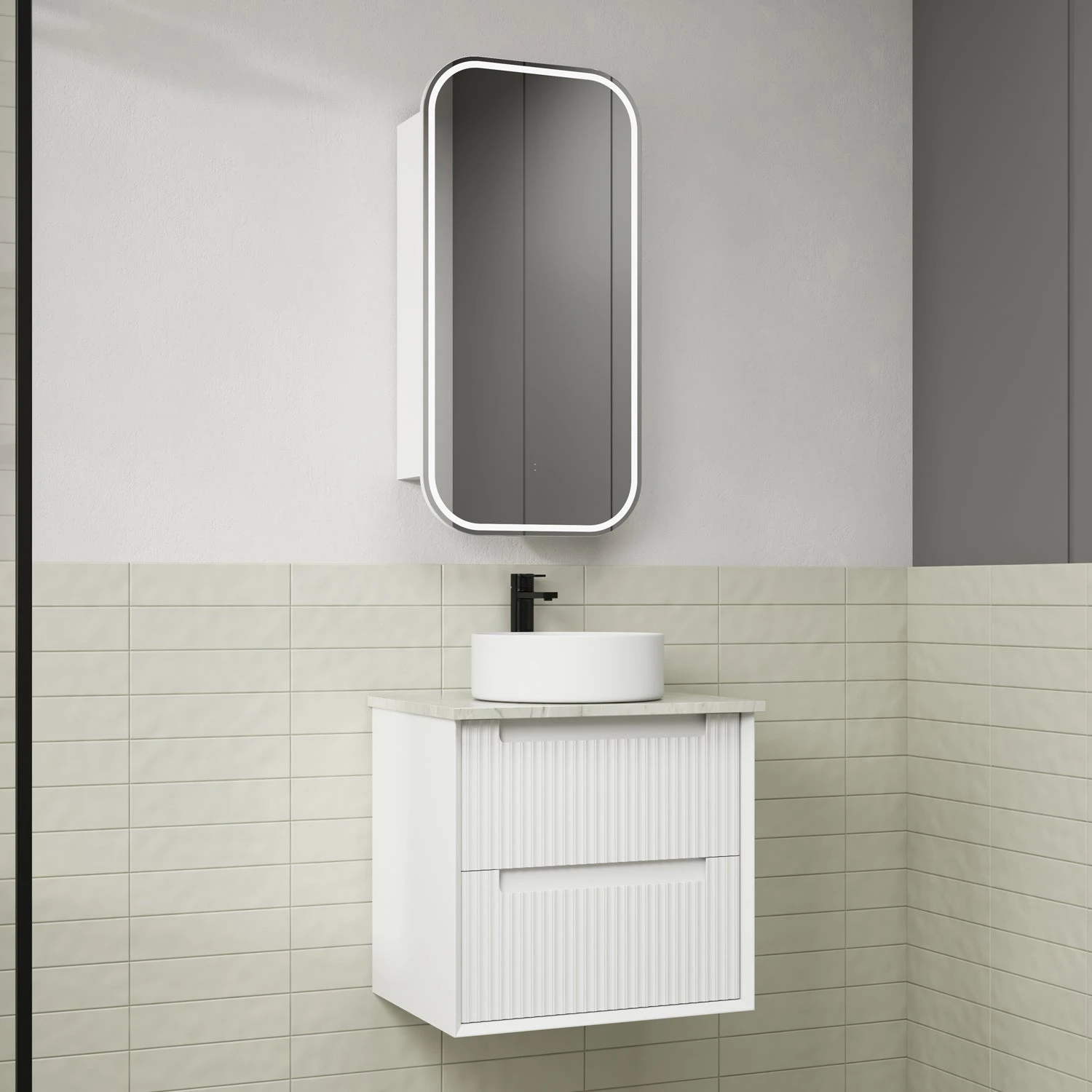 Flauto Wall Hung Vanity 600-1800mm 1 Flauto Wall Hung Vanity 600-1800mm