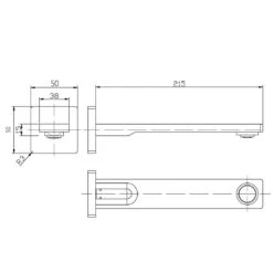 FLORA Bath Spout 11 FLORA Bath Spout -HERA BATHWARE flora bath spoutbrushed nickelbath spoutbella vista 559268