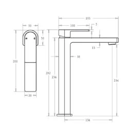 FLORA Tall Basin Mixer - Chrome -HERA BATHWARE flora tall basin mixer chromebrushed nickeltall basin mixerbella vista 405621
