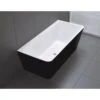 Florence Back To Wall Bath - Gloss Black