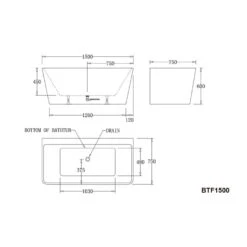 FLORENCE Back To Wall Spa Bathtub 12 FLORENCE Back To Wall Spa Bathtub -HERA BATHWARE florence back to wall spa bathtubwhite1500mmbathtubbest bm 542764