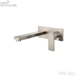 Flores Wall Basin Mixer -HERA BATHWARE flores wall basin mixerbrushed nickelwall basin mixerbella vista 424442