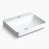 Forefront™ Rectangular Vessel Lavatory W/Faucet Deck With Single Faucet Hole