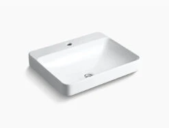 Forefront™ Rectangular Vessel Lavatory W/Faucet Deck With Single Faucet Hole