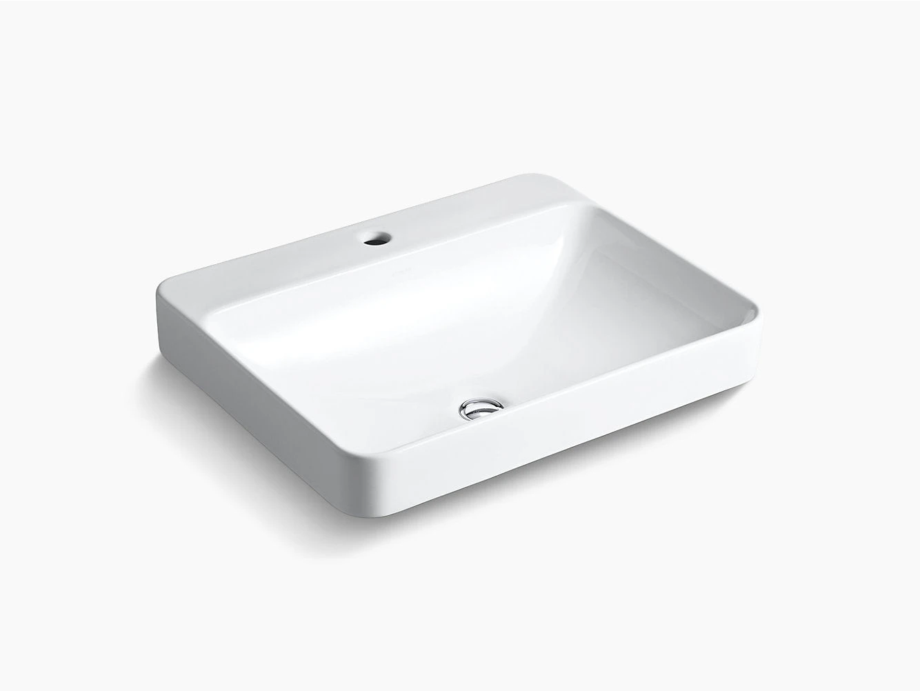 Forefront™ Rectangular Vessel Lavatory W/Faucet Deck With Single Faucet Hole 1 Forefront™ Rectangular Vessel Lavatory W/Faucet Deck With Single Faucet Hole