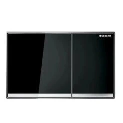 Geberit Sigma 60 Dual-flush Square Glass Black Button