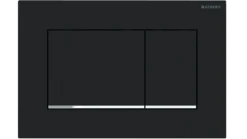 Geberit Sigma8 Dual-flush Selection -HERA BATHWARE geberit sigma8 dual flush selectionsquare matt black button with chrome triminspire bathware 590238