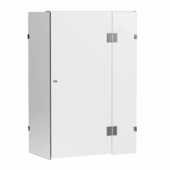 Gem Series (C) Fully Frameless Shower Screen (Door Hinged To Fixed Glass) Front Glass -HERA BATHWARE gem series c fully frameless shower screen door hinged to fixed glass front glasschrome745 1000mmshower screenconvex 295272