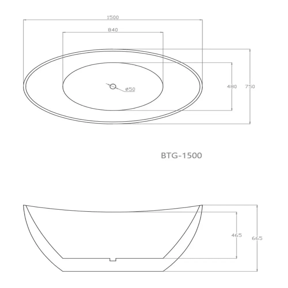 Gubbio Free Standing Bathtub - Matte White 4 Gubbio Free Standing Bathtub - Matte White - Image 4
