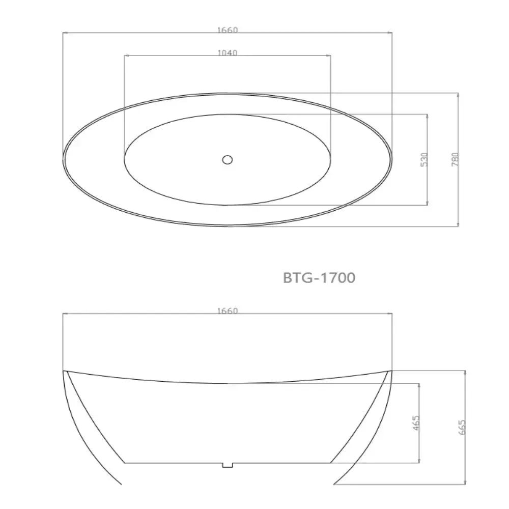 Gubbio Free Standing Bathtub - Matte White 5 Gubbio Free Standing Bathtub - Matte White - Image 5