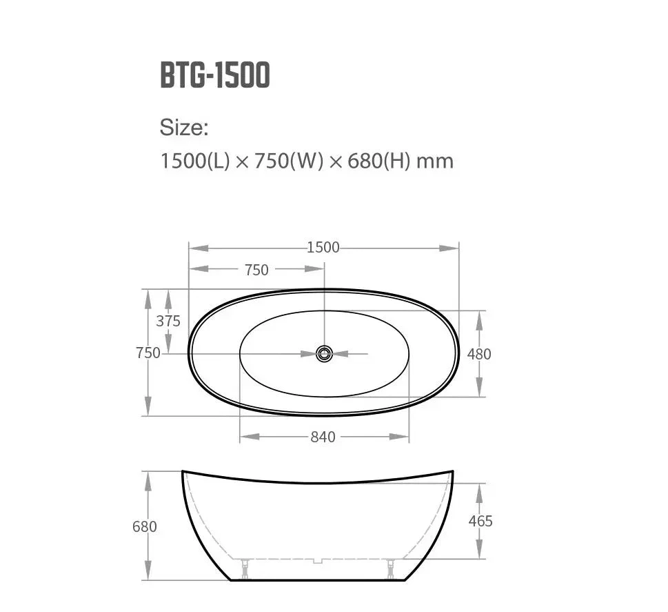 Gubbio Free Standing Bathtub - Matte White 3 Gubbio Free Standing Bathtub - Matte White - Image 3