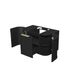 Hampshire 600-1800mm Satin Black Wall Hung Vanity -HERA BATHWARE hampshire 600 1800mm satin black wall hung vanitycabinet only750mmvanitiesotti 855889