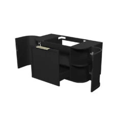 Hampshire 600-1800mm Satin Black Wall Hung Vanity -HERA BATHWARE hampshire 600 1800mm satin black wall hung vanitycabinet only900mmvanitiesotti 111103